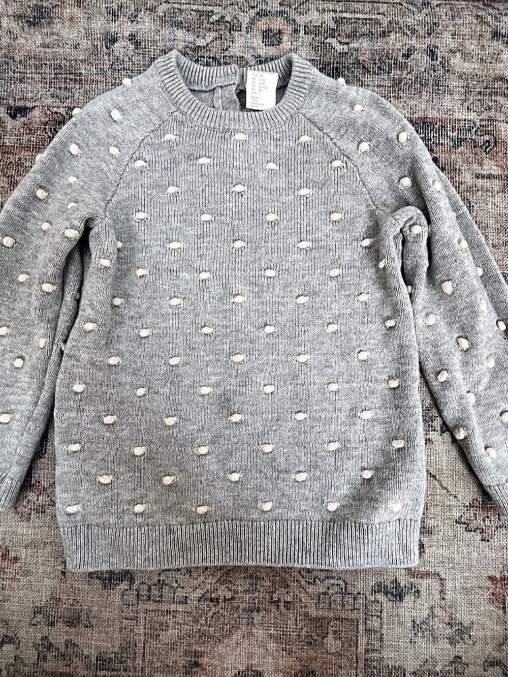H&M Popcorn Gray Sweater Size 2-3Y
